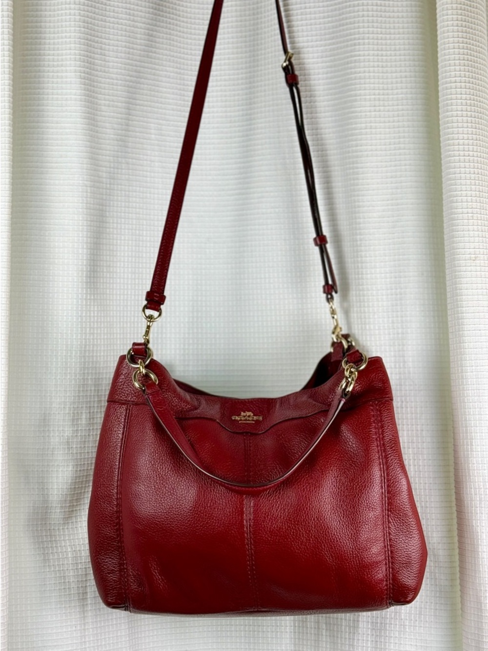 Coach Red Leather Shoulder Bag